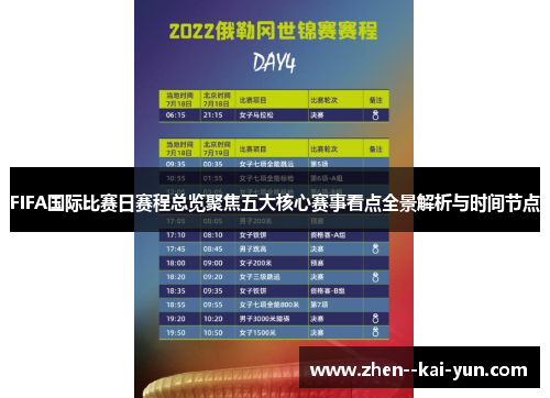 FIFA国际比赛日赛程总览聚焦五大核心赛事看点全景解析与时间节点